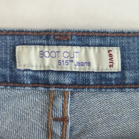 Levi's 515 Boot Cut Jeans 4M Blue Pockets - Picture 3 of 16